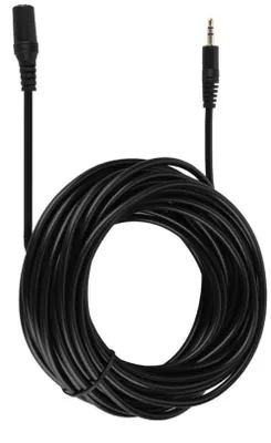 Zdjęcie produktu dla Kabel aux 3,5 mm – przedłużacz audio stereo Hi-Fi, wtyk męski do gniazda żeńskiego (10 metrów)