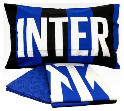 Produktbild von F.C. Bettwäsche-Set für Einzelbett | Neues Logo | Offizielles Produkt, Schwarz/Hellblau