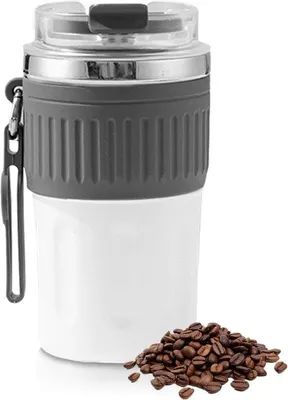 Obrázek produktu pro Nerezový hrnek 400 ml, nepropustný, šedý, na horké nápoje