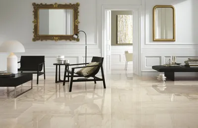 Produktbild von Marmorboden Fliesen Belag Crema Marfil Polierter Fliese Belag Design Marmor 18m²