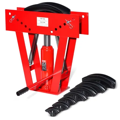 Obrázek produktu pro Hydraulická ohýbačka trubek VEVOR, 16tunová ohýbačka trubek s 8 matricemi (1/2, 3/4, 1, 1-1/4, 1-1/2, 2, 2,5, 3 palce) pro ohýbání různých typů kovů