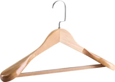 Produktbild von Breiter Schulterbügel mit stabilem Haken. Rutschfester, platzsparender Kleiderbügel für saubere und knitterfreie Kleidung.