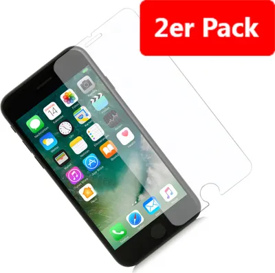Produktbild von 2x iPhone 6 | 6S | 7 | 8 Panzerfolie Display Folie Schutzglas Echtglas 9H Tempered Neu