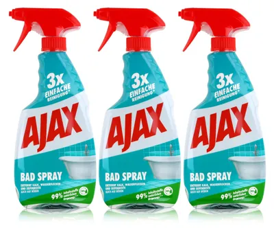 Produktbild von Ajax Bad Spray Badreiniger 500ml - Entfernt Kalk & Seifenreste (3er Pack)