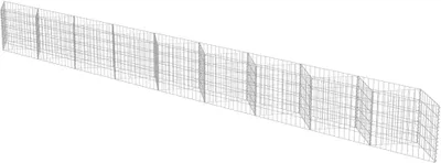Obrázek produktu pro vidaXL Gabionová stěna z pozinkované oceli 630×30×50 cm