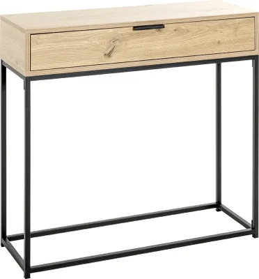 Produktbild von Konsole >52482< in eiche, schwarz - 80x77x28cm (BxHxT)
