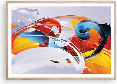 Produktbild von Gerahmtes Poster - Rahmen in heller Eiche - Abstraktion modern - 100x70 cm - Wand Bild - Wanddeko - Wandbilder - Wandposter - Bilderrahmen - Bilder - Kunstdruck - Wandbild - P2NAA100x70-3529