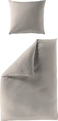 Produktbild von BIERBAUM Bettwäsche Mako-Satin taupe 240x220cm, mit 2 Kissen