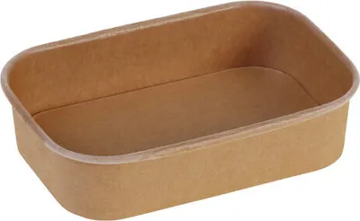 Produktbild von 50x Pappschalen rechteckig Kraftpapier mit PE 750ml 173x120x57mm