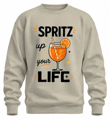 Obrázok produktu pre Koktail Spritz, aperitív, letné osviežujúce nápoje, šumivé víno, mikina, pulóver, prírodná farba, veľkosť M