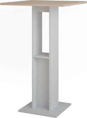 Zdjęcie produktu dla Stół barowy Vicco Repose Biały/Sonoma 65 x 65 cm, Model 55579