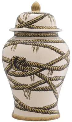 Produktbild von Casa Padrino Luxus Porzellan Vase Beige Ø 23 x H. 43 cm - Runde Blumenvase mit Deckel - Deko Accessoires