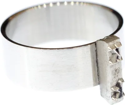 Produktbild von Ring Schlagbuchstabe Miniblings Fingerring Upcycling Schreibmaschine Silber