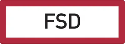 Produktbild von Dreifke® Feuerwehrschild, FSD (Feuerschlüsseldepot) - DIN 4066 | Alu geprägt ...