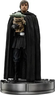Zdjęcie produktu dla Star Wars Mandalorianin Luke Skywalker i Grogu Statua w skali artystycznej 21 cm