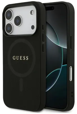 Zdjęcie produktu dla Etui Guess Saffiano Classic Logo Magsafe Do Iphone 17 Pro Czarny