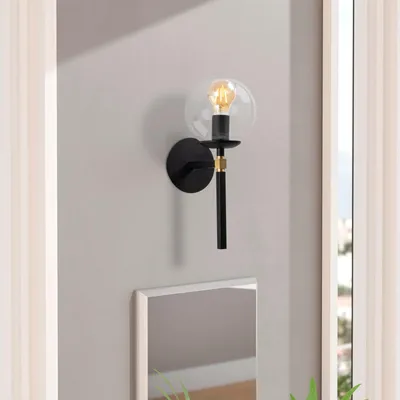 Immagine prodotto di Opviq, applique a parete in metallo nero, attacco E27, 15x20 cm, grado di protezione IP20 | 100% qualità