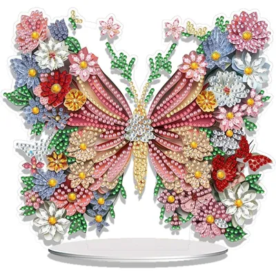 Produktbild von Diamond Painting Aufsteller 5D DIY Tischdeko Ornament Bastelset Schmetterling