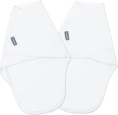 Produktbild von Bellochi Swaddle Me Pucksack Baby 0-3 Monate - 2er Set Pucktuch Baby 0-3 Monate - Weiche und Zarte 100% Baumwolle - classic white set