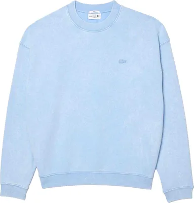 Image de Lacoste - Sweat-shirt lavé homme/femme unie en molleton en vrac GT6881 (M) (Bleu clair)
