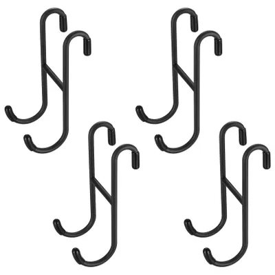 Image de Lot de 4 crochets pour paroi de douche, porte-serviettes de salle de bain, crochets de porte en acier inoxydable, crochets de douche pour portes en verre sans perçage