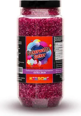 Produktbild von Zuckerwattezucker Grob Kirsche Rot Lila Dose 700g Spezialzucker