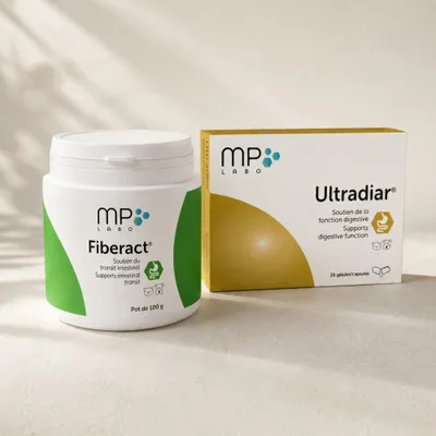 Produktbild von Pack für eine gesunde Darmflora: Fiberact + Ultradiar Biotic - MP Labo