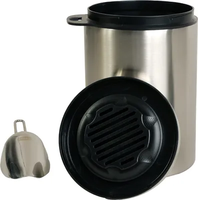 Productafbeelding van RVS koffiebus, 1 kg, met koffielepeltje