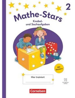 Immagine prodotto di Mathe-Stars 2. Schuljahr - Knobel- und Sachaufgaben Ausgabe 2025 - Übungsheft mit Lösungen und digitalen Medien