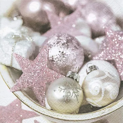 Produktbild von RP 20 Servietten Pink Xmas 33x33cm