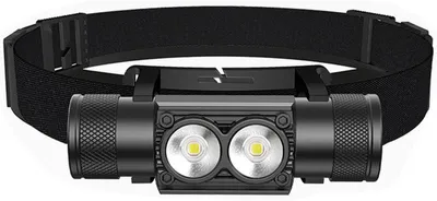 Produktbild von Kopflampe LED 6 Lichtmodi 2600mAh Akku USB-C 180° Winkel IPX6 wasserdicht Aluminium Stirnlampe für Camping Outdoor Arbeit