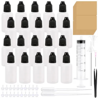 20 Kunststoff-Druckflaschen mit Pipette, 30 ml, Reiseflaschen