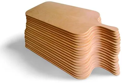 Produktbild von XL Holzbrett 20er Set, steifes Servierbrett aus Birkenholz, ideal für Aufläufe und Pizzen