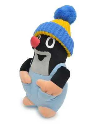 Produktbild von Kuscheltier Der kleine Maulwurf mit Hose und blauer Mütze 28 cm Schwarz/Blau, 45916G