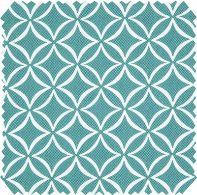 Productafbeelding van novely® HANAU EVITA - Decoratiemateriaal met cirkel- en ruitpatroon - Duurzaam meubelstof - Gemakkelijk te onderhouden, verkrijgbaar per meter - Kleur: 30 Petrol
