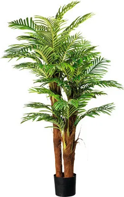 Obrázek produktu pro Umělá rostlina palma areka s kokosovým kmenem 160 cm v plastovém květináči se zeminou 19x17 cm