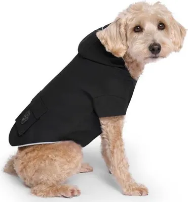 Zdjęcie produktu dla Płaszczyk przeciwdeszczowy Canada Pooch, czarny, rozmiar 8