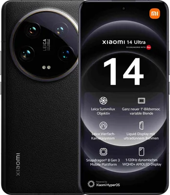 Obrázek produktu pro Xiaomi 14 Ultra 512 GB Dual-Sim Black Neu