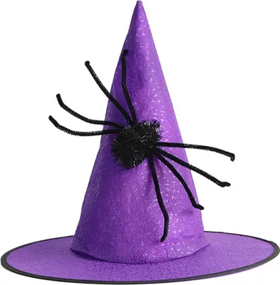 Produktbild von Kinder schwarzer Hexenhut Leichtes Langlebigkeitszauberer Kostüm, das bequem Hut für Halloween -Partys tragen kann-Lila