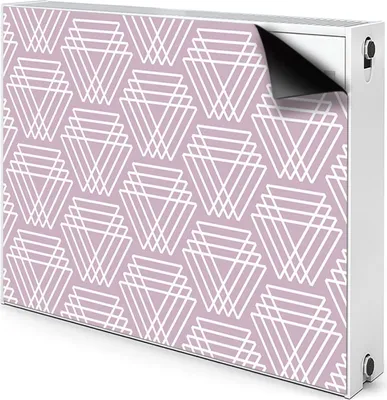 Produktbild von Magnet Radiator Magnet Mat Heizkörper Heizung Verkleidung Abdeckung 100x60 cm  - Rosa, Dreiecke