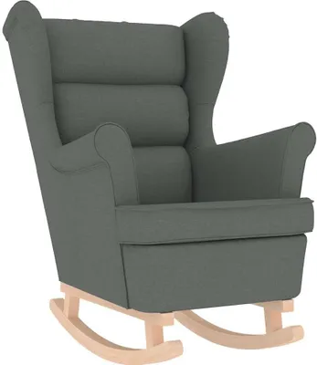 Produktbild von Schaukelsessel Dunkelgrau 74x90x102 cm Stoff