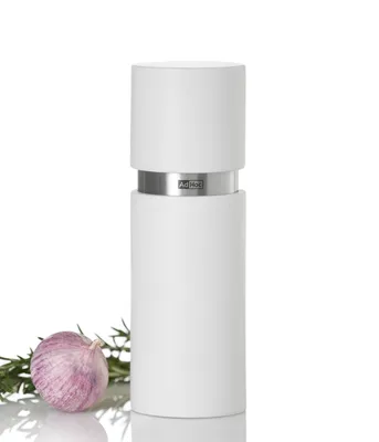 Produktbild von AdHoc MP422 Salzmühle oder Pfeffermühle Textura 15 cm | Edelstahl, Buche lackiert | Farbe: White
