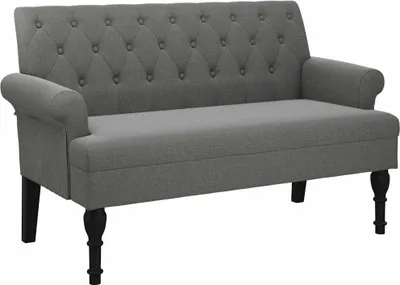 Produktbild von vidaXL Bank mit Rückenlehne Dunkelgrau 120 x 62 x 75,5 cm Stoff