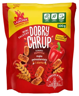 Produktbild von Lajkonik Dobry Chrup Mini-Brotstangen Paprika Vollkorn 100 g