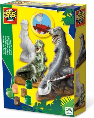 Obrázek produktu pro SES Creative Casting & painting T-rex, Odlévací/výtvarná sada pro děti, 5 rok/roky, Vícebarevný, 13 kusů