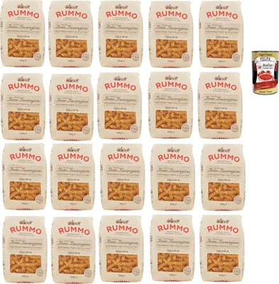 Produktbild von Rummo Fusilli n° 48 Pasta Lenta Lavorazione Teigwaren aus Hartweizengrieß Bronze-Zeichnung 20x 500g + Italian Gourmet polpa 400g
