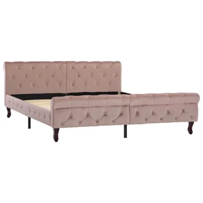 Immagine prodotto di Struttura letto in velluto rosa 160x200 cm