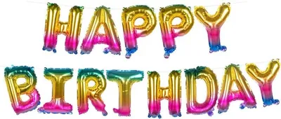 Produktbild von Party Deko Folienballongirlande - Happy Birthday