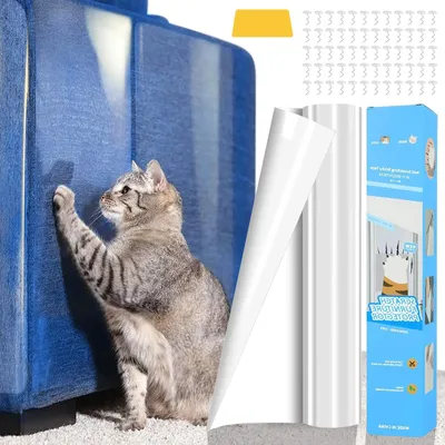 Zdjęcie produktu dla Ochraniacz przed drapaniem dla sof, dla kotów, 30 cm x 3 m, samoprzylepny, przezroczysty, ochrona przed drapaniem