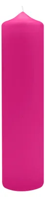 Produktbild von Spitzkopf Stumpen Kerzen Fuchisa Pink 30 x Ø 6 cm, 6 Stück
